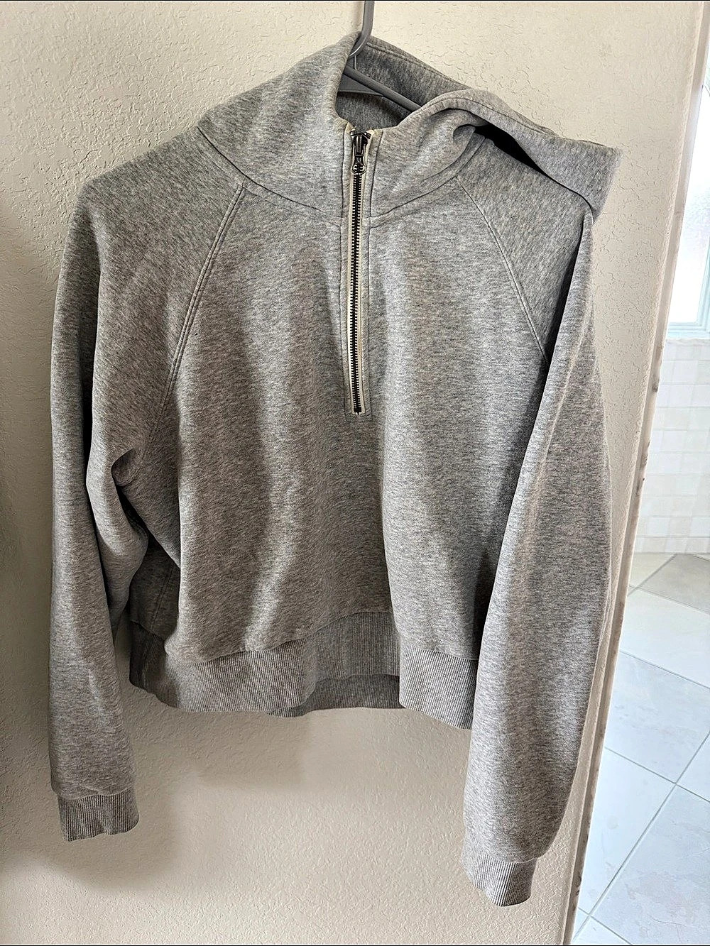 Vuori Restore Half Zip Hoodie Gray Medium